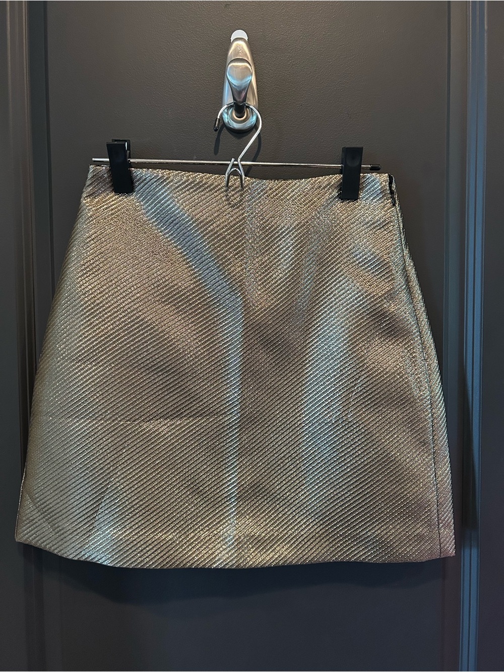 LOFT Metallic Gold Mini Skirt - Picture 3 of 12